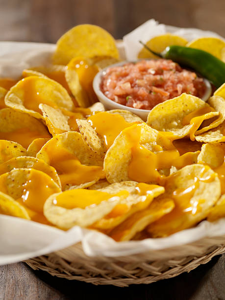 istock Nachos with Cheese Sauce and Salsa 186860091