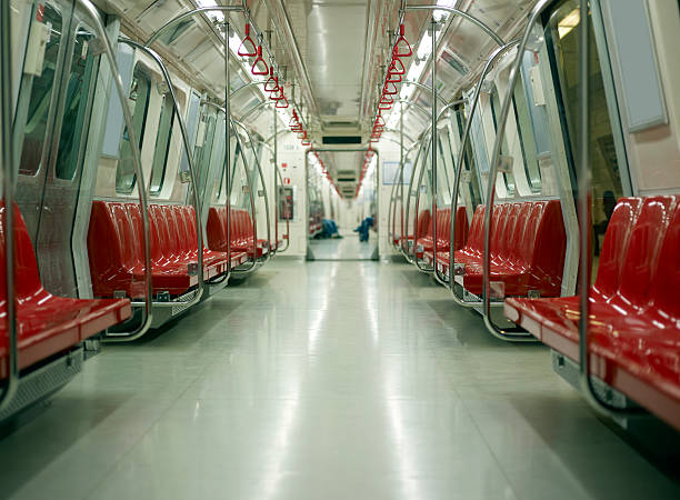 istock Interiors of a subway train 186860530