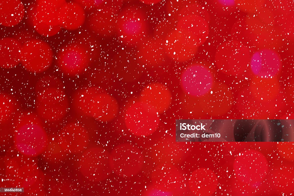 赤の背景に雪が降る - クリスマスのロイヤリティフリーストックフォト
