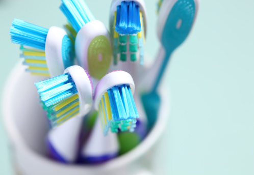 close up shot of toothbrush