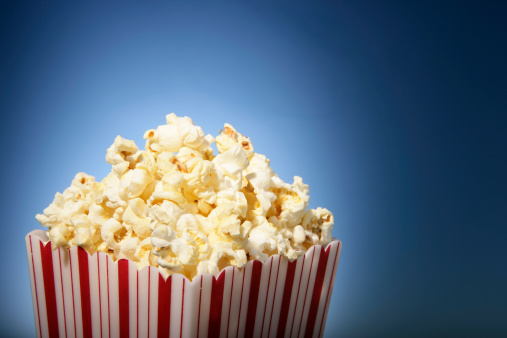 movie popcorn box close-up
