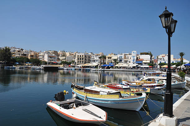 istock The harbour at  Agios Nikolaos in Crete, Greece 186862549