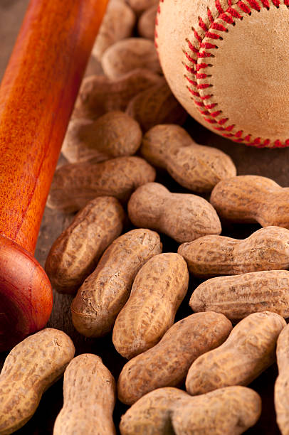 nostalgie de baseball - baseball baseballs peanut american culture photos et images de collection
