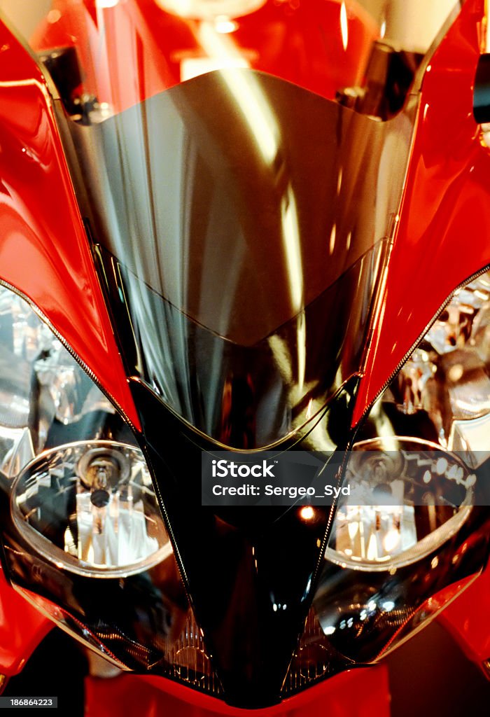 Rotes Motorrad - Lizenzfrei Aufregung Stock-Foto