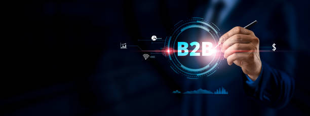 b2b: koncepcja cyfrowej transformacji biznesowej kształtująca krajobraz współpracy w sferze business-to-business. - speed lighting equipment night urban scene zdjęcia i obrazy z banku zdjęć