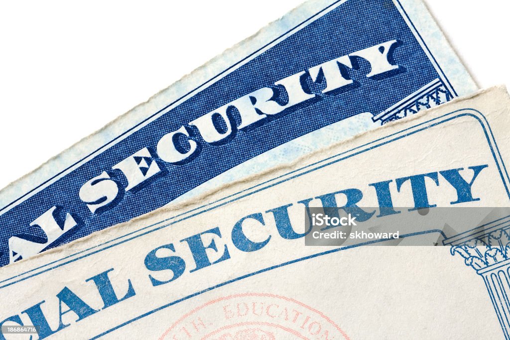 Cartões de segurança Social - Foto de stock de Cartão de Social Security royalty-free