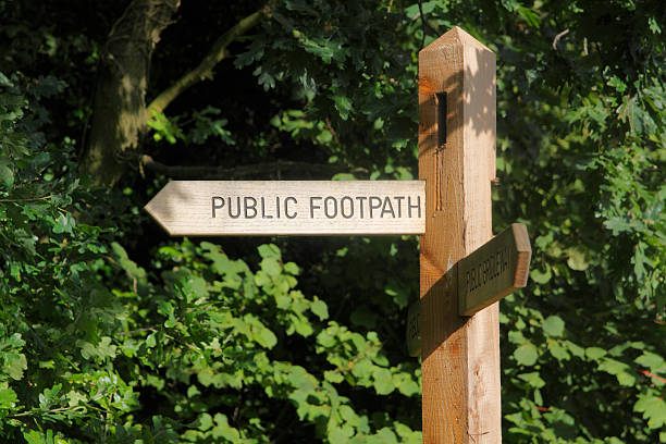 istock Wooden Footpath Sign 186864840