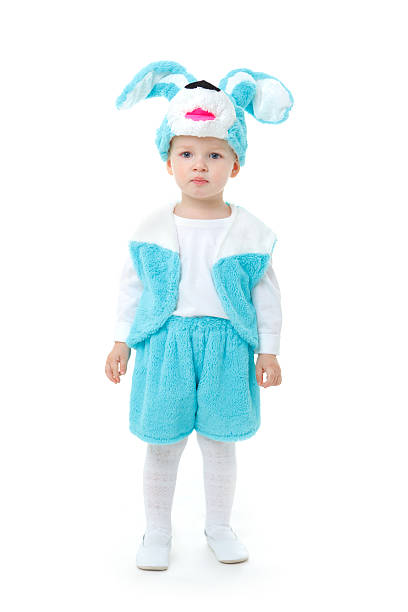istock Little boy in suit of rabbit 186864918