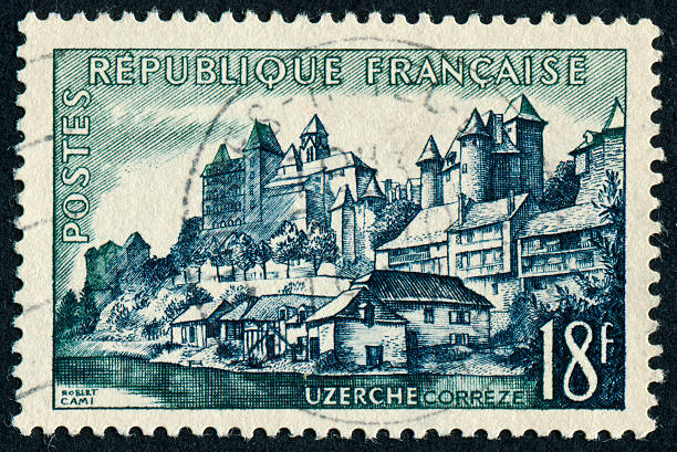 istock Uzerche, France Stamp 186865096