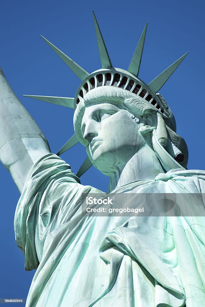 Zbliżenie Statua Wolności - Zbiór zdjęć royalty-free (Statua)
