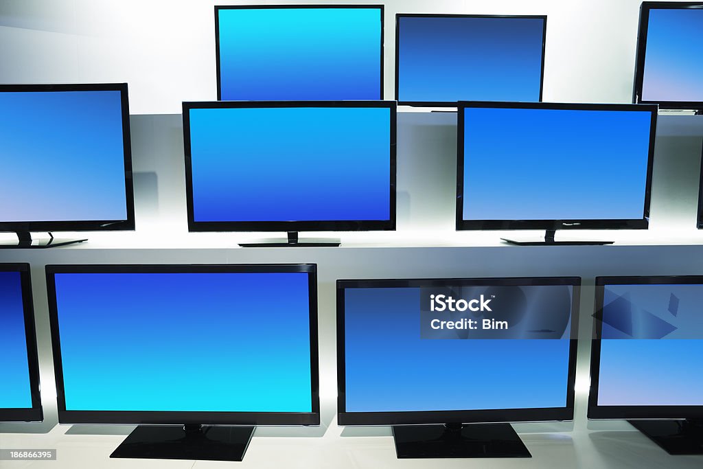 Reihen von in-Store-LCD-Fernseher - Lizenzfrei Fernseher Stock-Foto