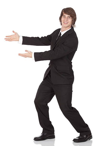 istock Portrait of a businessman gesturing 186866878