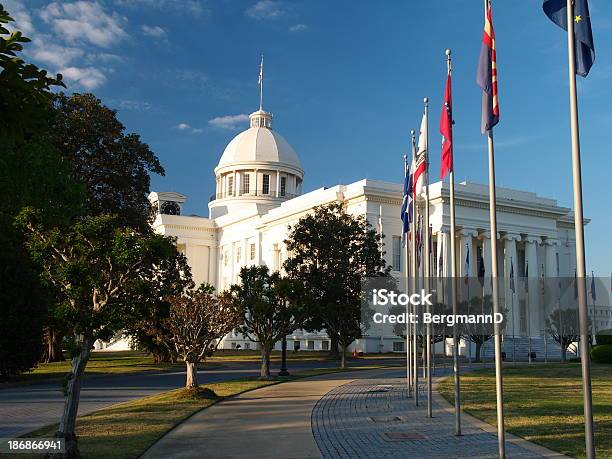 Alabama Capitol From Southwest Stock Photo - Download Image Now - Alabama - US State, Architectural Dome, Authority