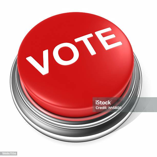 Foto de Votação Eleição Botão e mais fotos de stock de Botão - Peça de Máquina - Botão - Peça de Máquina, Pin de campanha, Votar