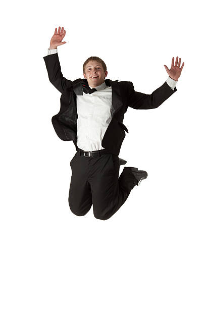 istock Businessman jumping in excitement 186867723