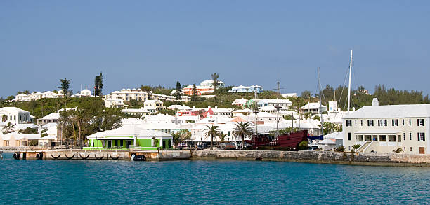 istock Beachside resort and harbor at St George's in Bermuda 186867775