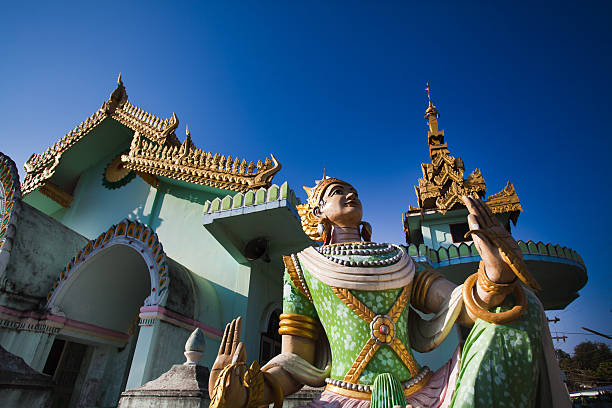 Buddhist Temple in Burma stock photo