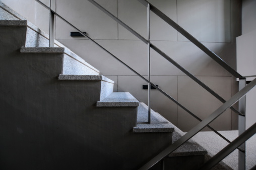 Open stairwell in a modern building  .