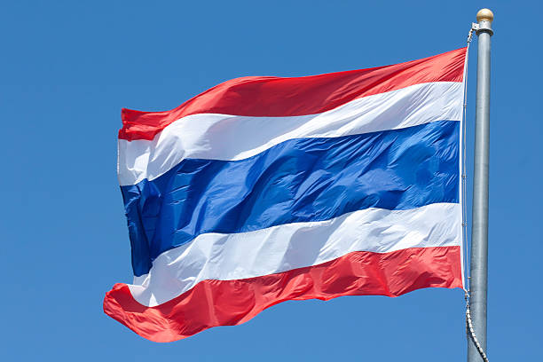 istock Flag of Thailand in blue backgrounds. 186868712