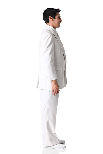 istock Profile of a businessman in white suit 186868783