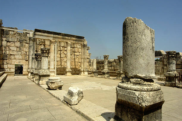 이 앤시언트 회당 capernaum 이스라엘 - teachings 뉴스 사진 이미지