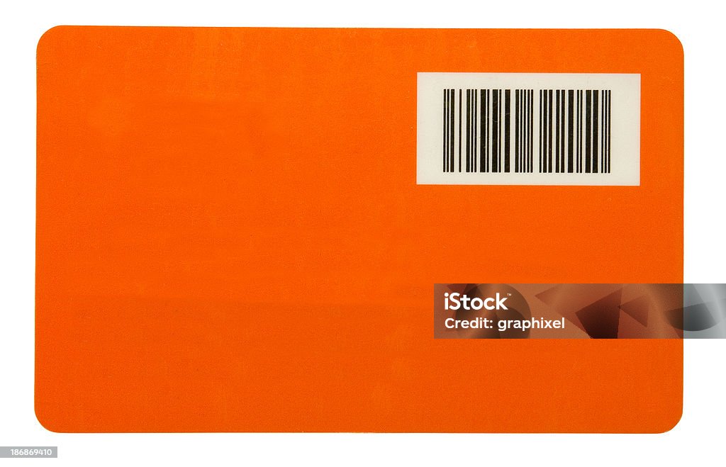 バーコードにオレンジ - クレジットカードのロイヤリティフリーストックフォト