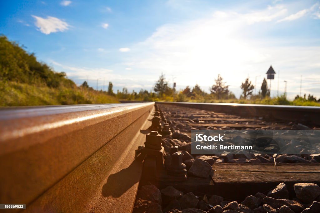 Gros plan de morceaux de tramway - Photo de Voie ferrée libre de droits