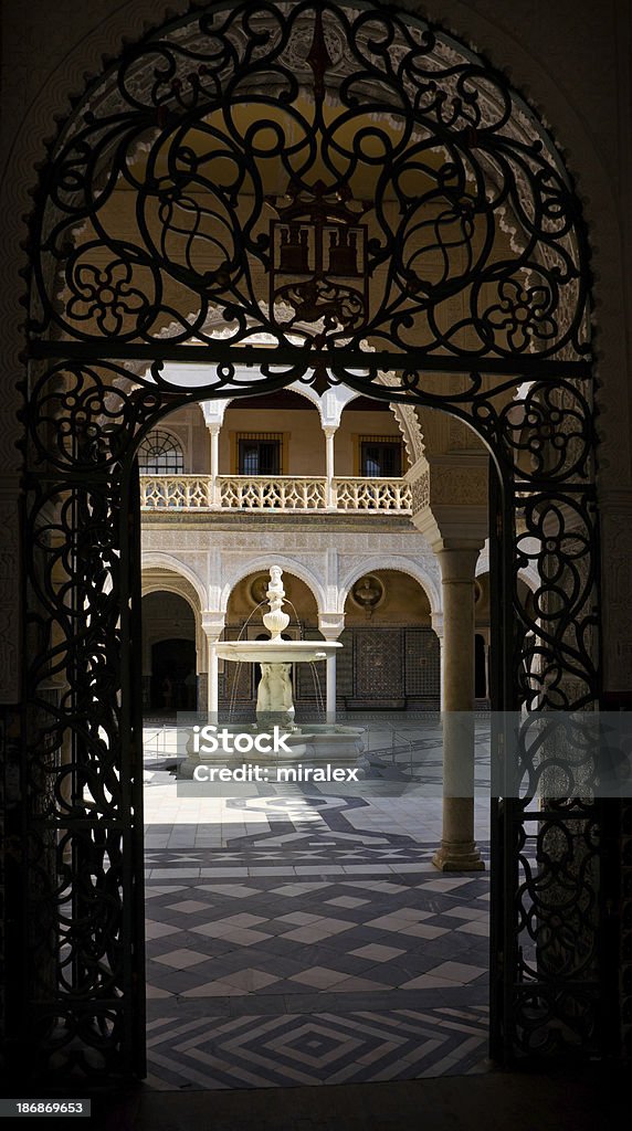 Mudéjar Patio Principal La Casa de Pilatos, Sevilla, Spanien - Lizenzfrei Sevilla Stock-Foto