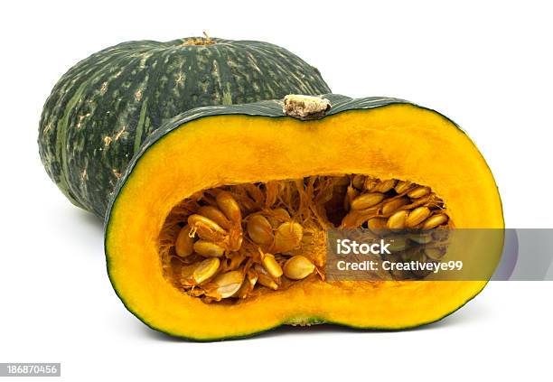 Kobacha Squash Stock Photo - Download Image Now - Cross Section, Cut Out, Food and Drink