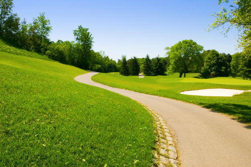 a golf course path