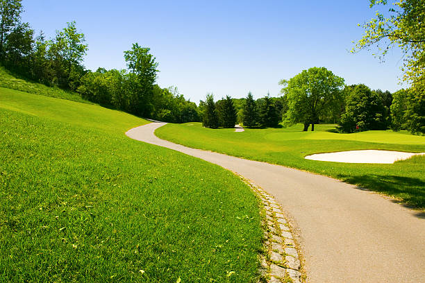 golf path stock photo