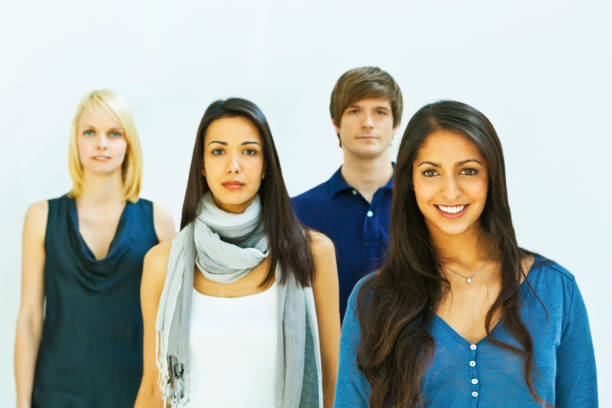 istock Group of young mixed race people. 186870981