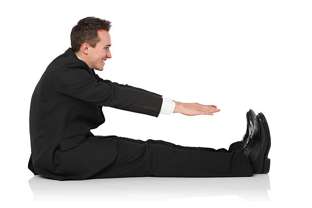 istock Businessman stretching his arms 186871489