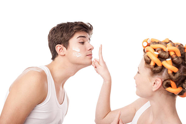 istock young couple using facial cream 186871614