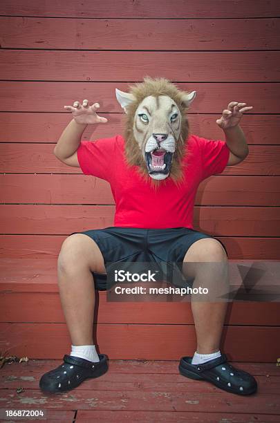 Cool Kid In Lion Mask Stock Photo - Download Image Now - Boys, Celebration Event, Cheerful