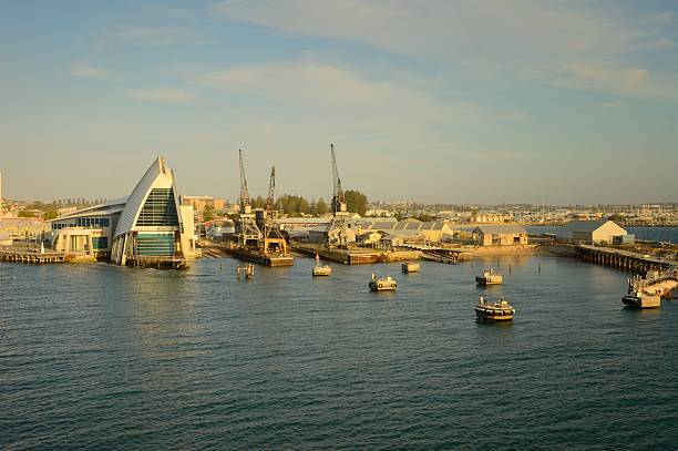Sailing out of Fremantle harbor to the Indian Ocean, you pass the Western Australian Maritime Museum on Victoria Quay with a passing similarity to the Sydney Opera House, but there is no relationship. just a nice sail away sight at dusk