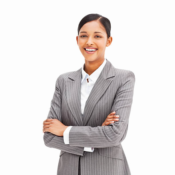 istock Smiling Businesswoman - Isolated 186872373