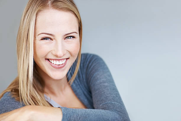 istock Woman with an attractive smile 186872433