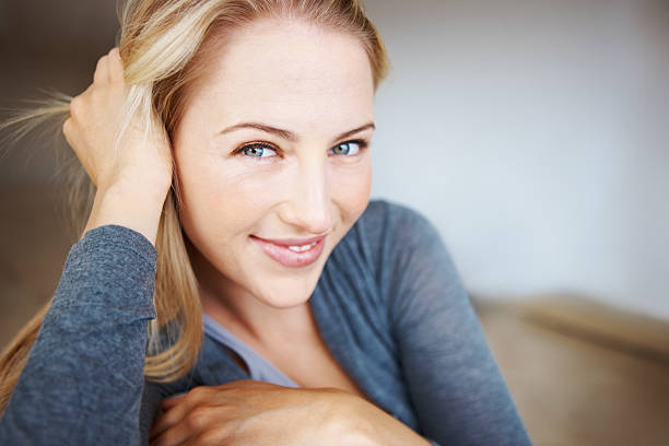 istock Young woman looking at you 186872443