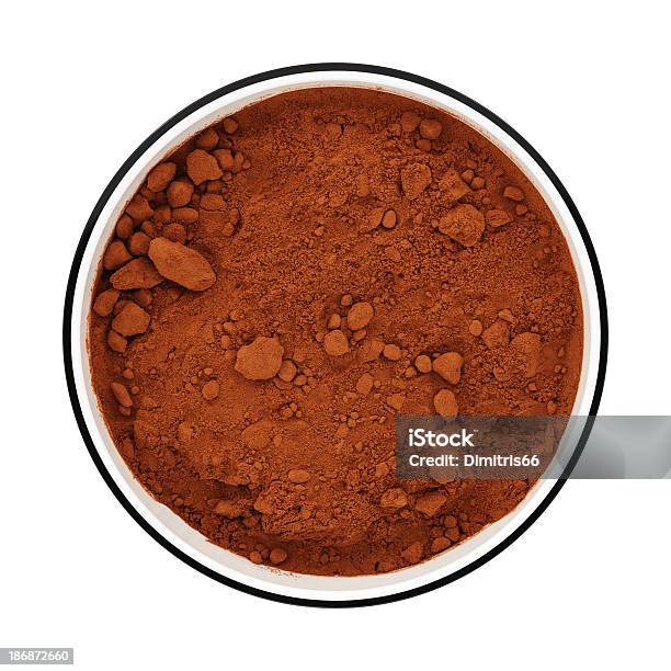 Cocoa Powder In A Bowl From Directly Above Stock Photo - Download Image Now - Chocolate, Bowl, Directly Above
