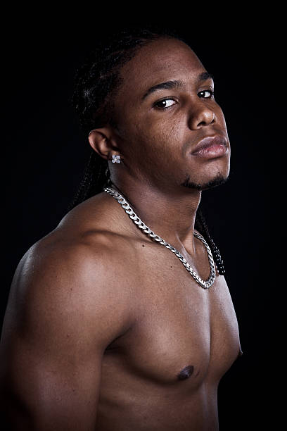 istock Seriously young african american male  portrait. 186872816