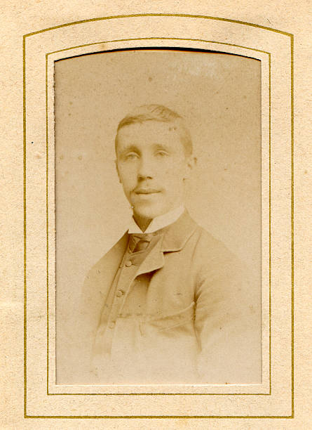 istock Victorian Man Faded Old Photograph 186873442