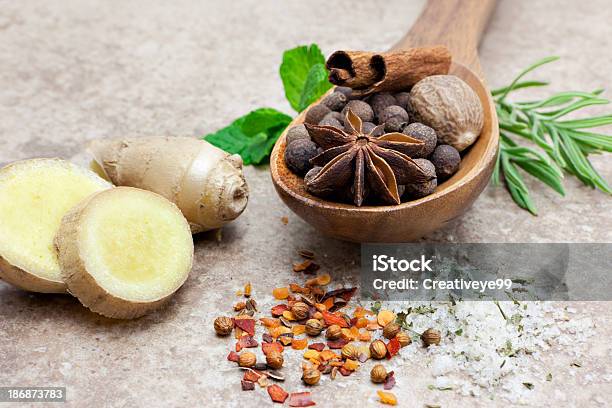 Kitchen Spice Stock Photo - Download Image Now - Allspice, Cinnamon, Close-up