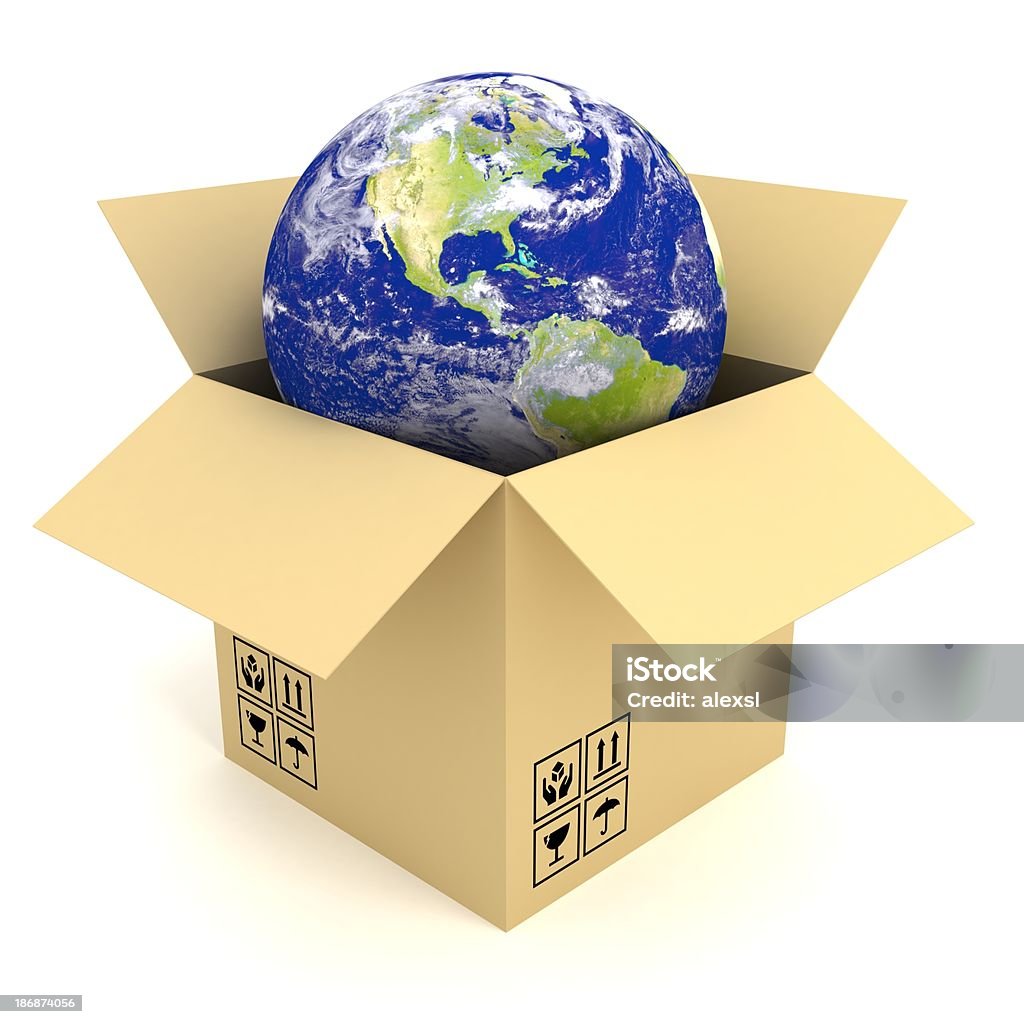 Global Shipping  Globe - Navigational Equipment Stock Photo