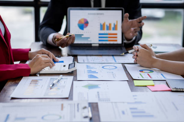 istock Team Of Business working at the office with documents on desk, planning analyzing the financial report, business plan investment, Consultant, finance analysis concept 1868741497