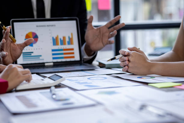 istock Team Of Business working at the office with documents on desk, planning analyzing the financial report, business plan investment, Consultant, finance analysis concept 1868741498