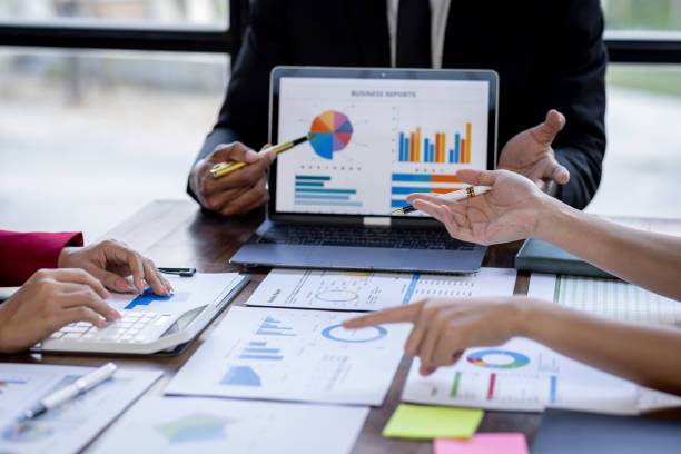 istock Team Of Business working at the office with documents on desk, planning analyzing the financial report, business plan investment, Consultant, finance analysis concept 1868741507