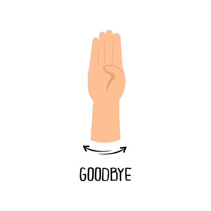 Byee Sign Sign Language With Goodbye Word Hand Spelling Deaf Sign Language Signs ...