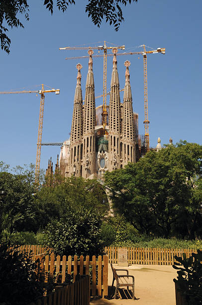 Sagrada Familia Park View stock photo