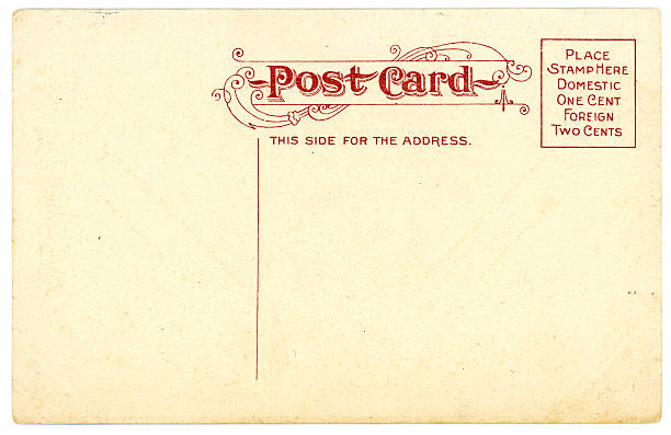 istock Retro Background Image of an Vintage Antique Postcard Back 186875067